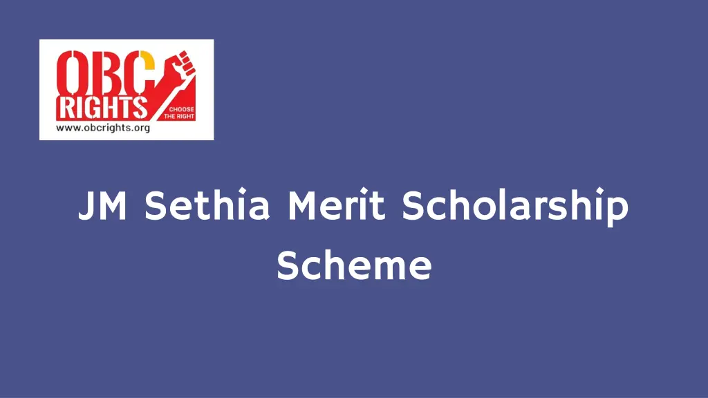 jm sethia merit scholarship scheme