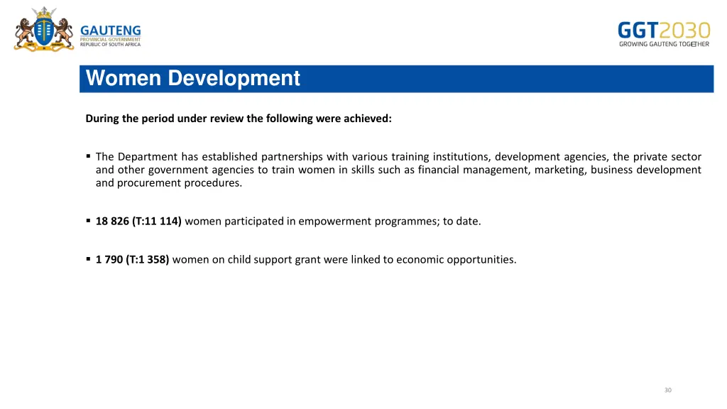 women development