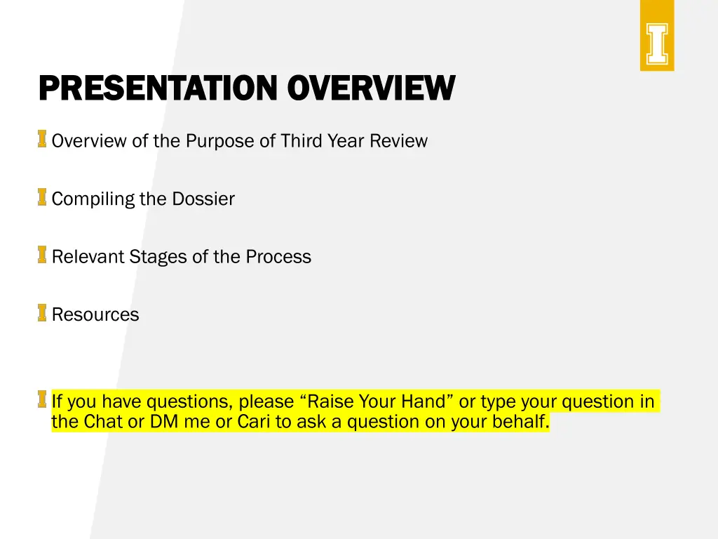 presentation overview presentation overview