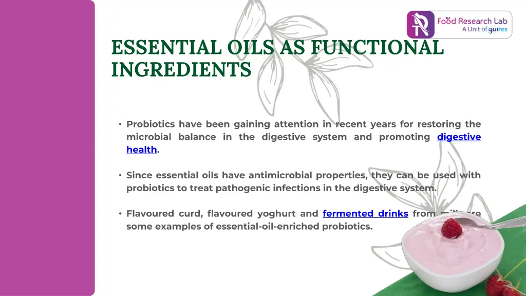 essential oils as functional ingredients