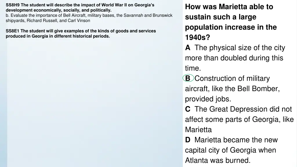 how was marietta able to sustain such a large