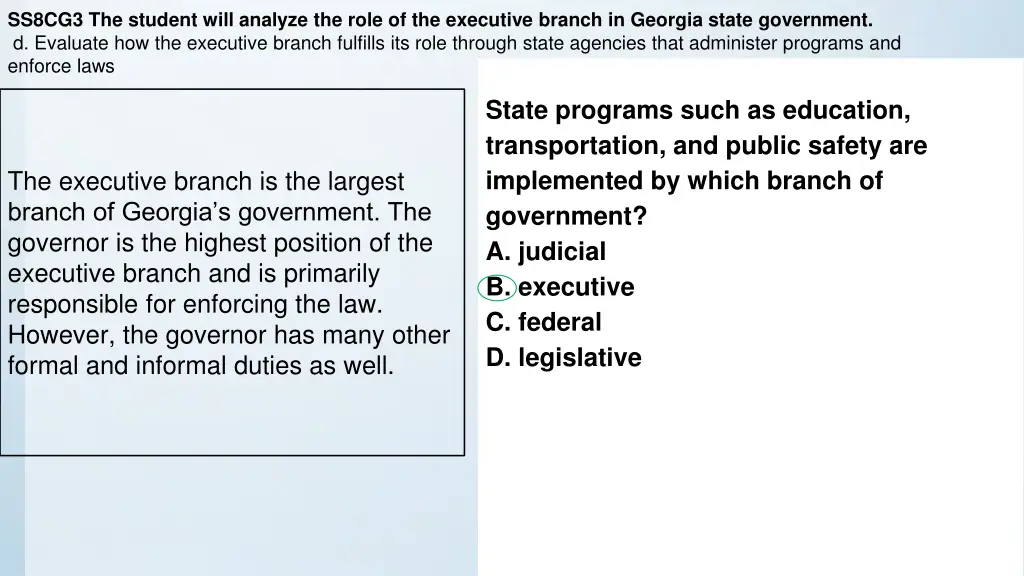 ss8cg3 the student will analyze the role 1