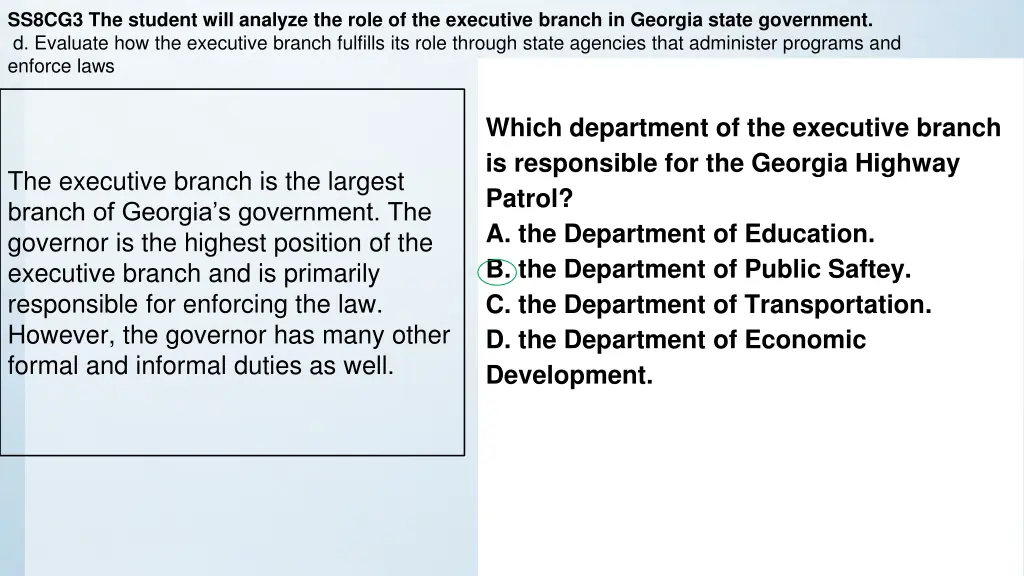 ss8cg3 the student will analyze the role