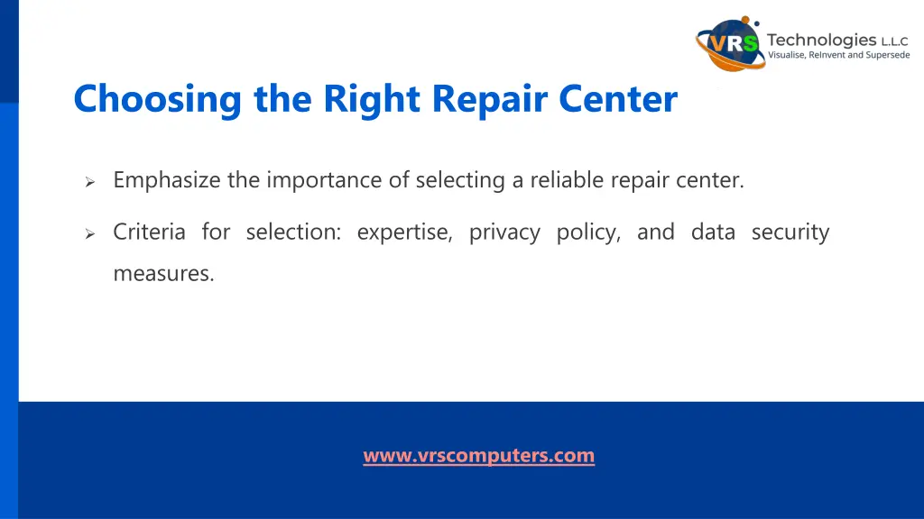 choosing the right repair center