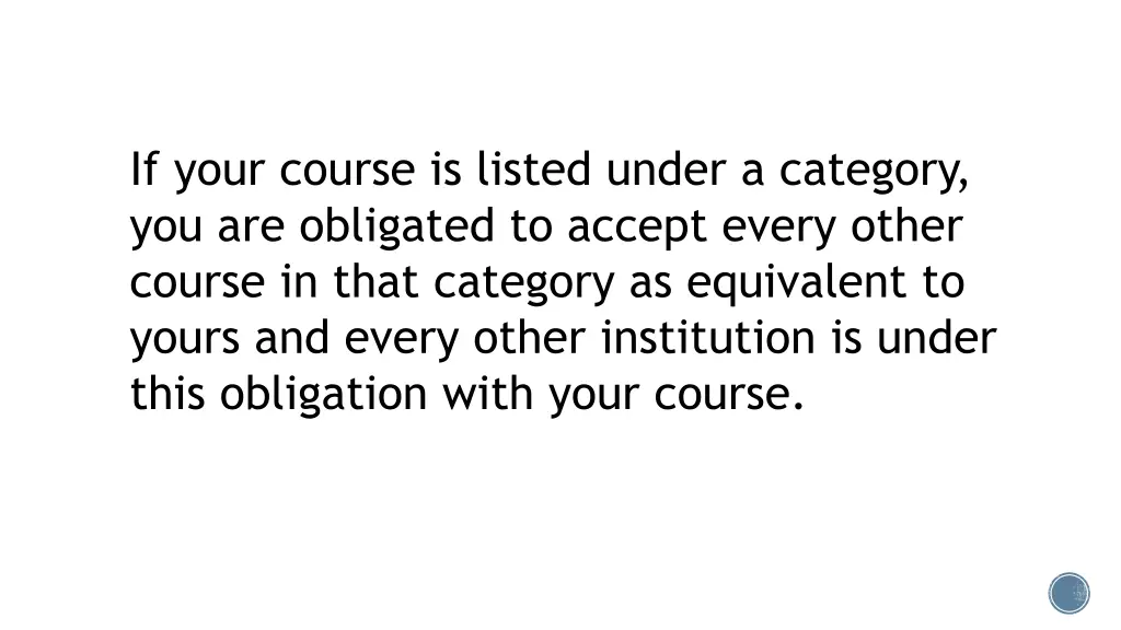 if your course is listed under a category