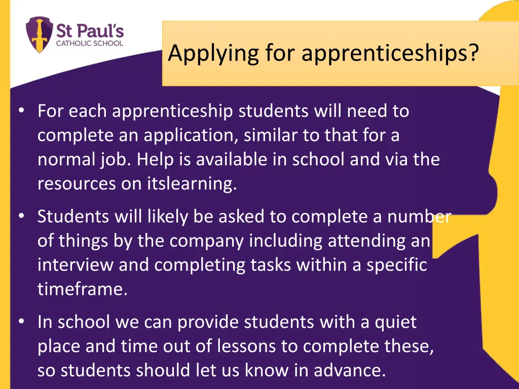 applying for apprenticeships