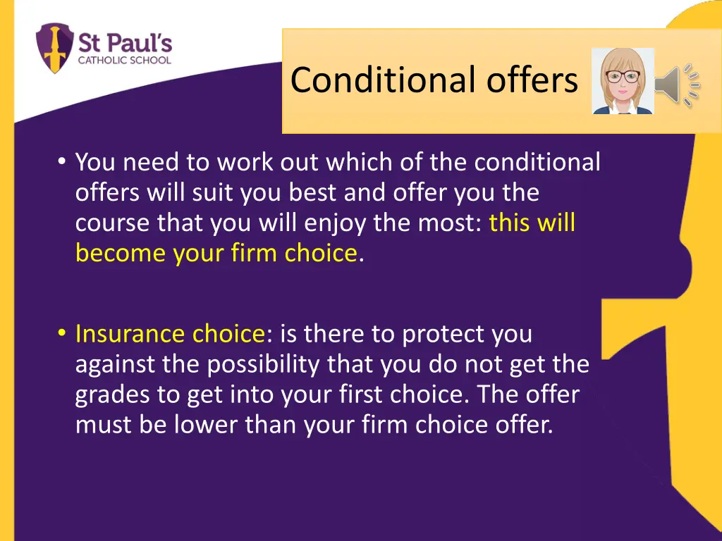 conditional offers