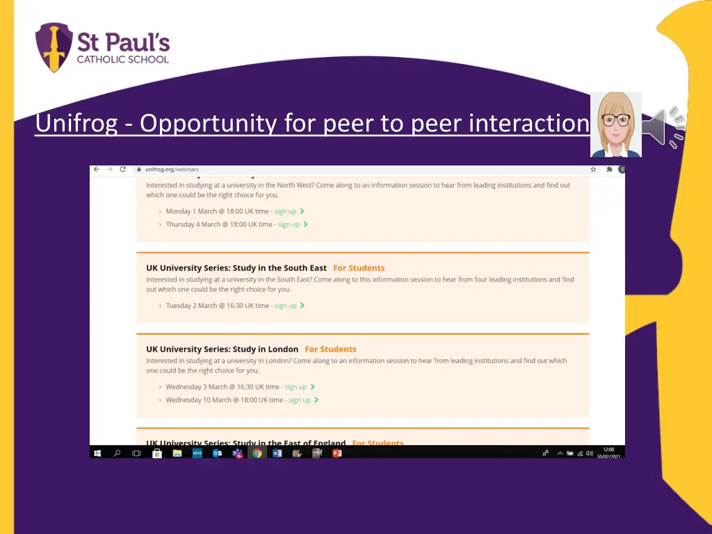 unifrog opportunity for peer to peer interaction