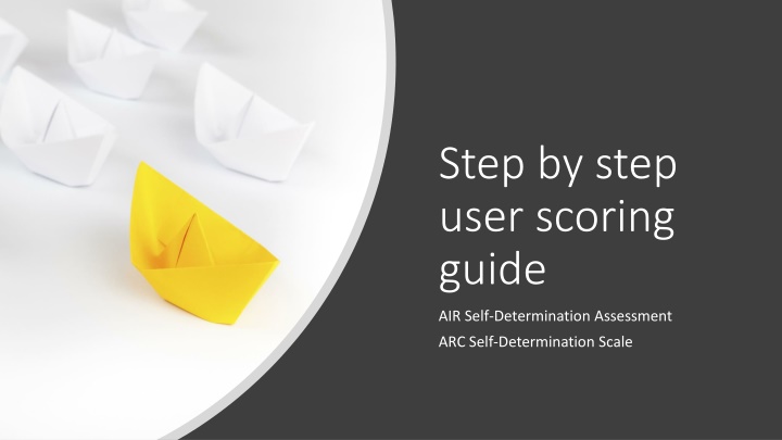 step by step user scoring guide