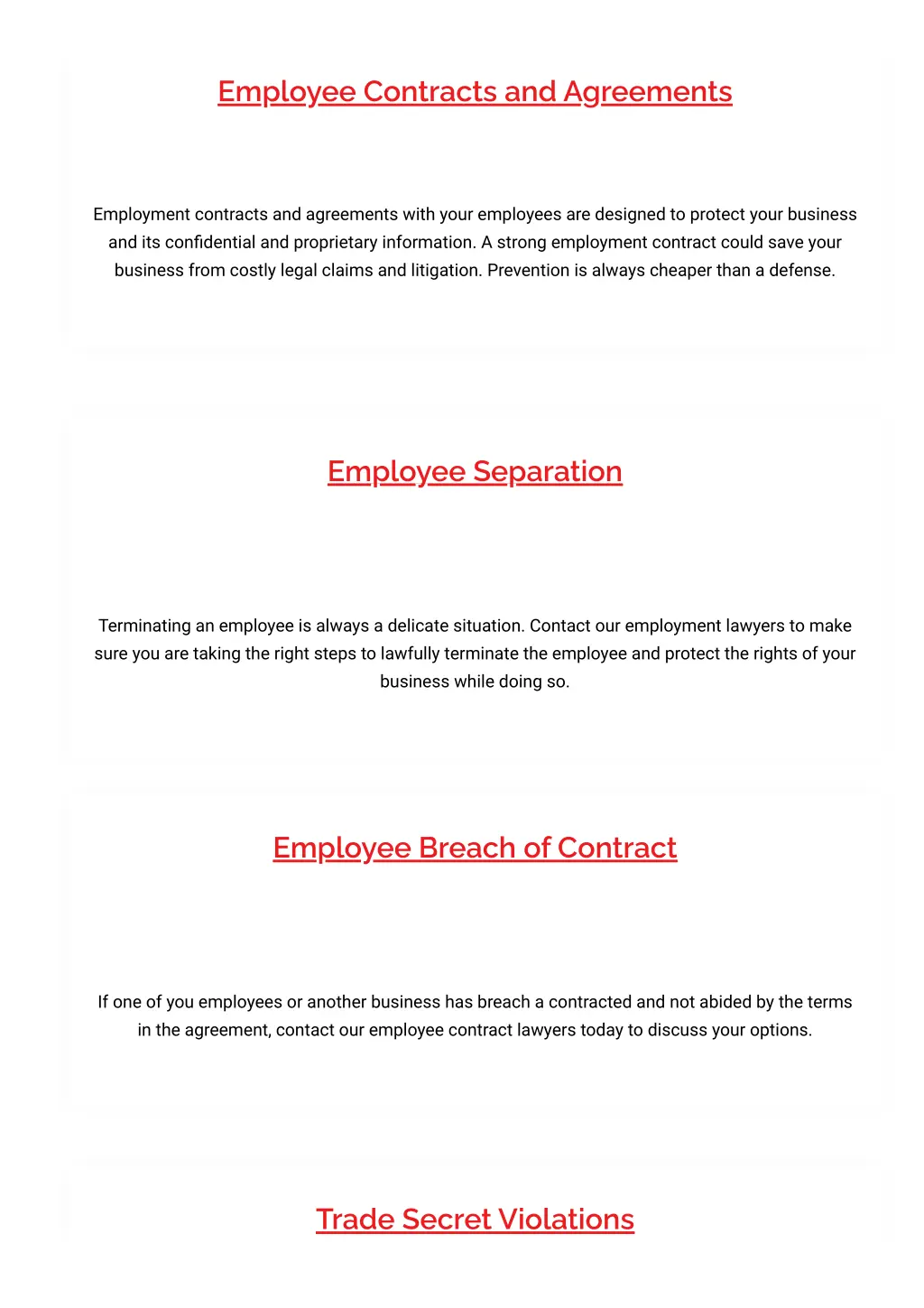 employee contracts and agreements