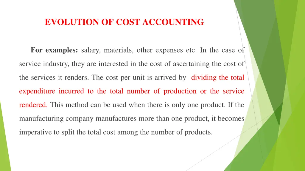 evolution of cost accounting