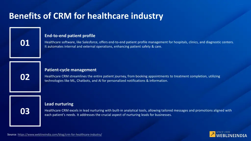 benefits of crm for healthcare industry