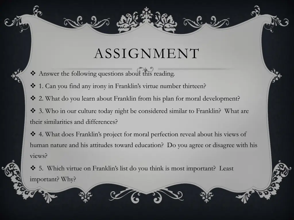 assignment