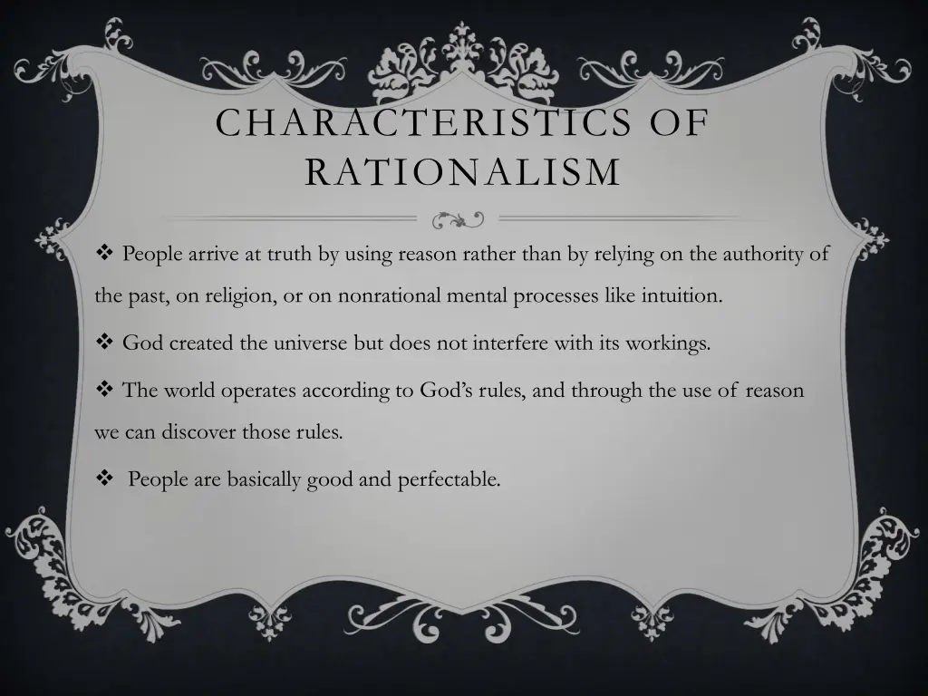 characteristics of rationalism