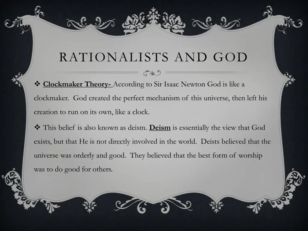 rationalists and god