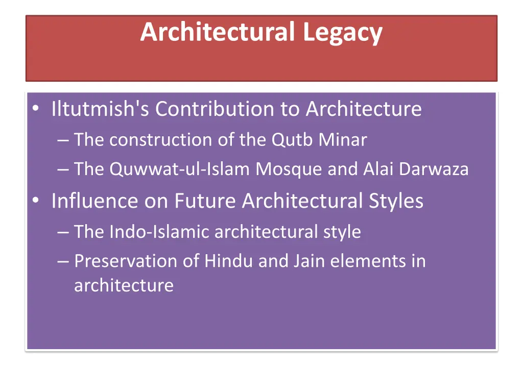 architectural legacy