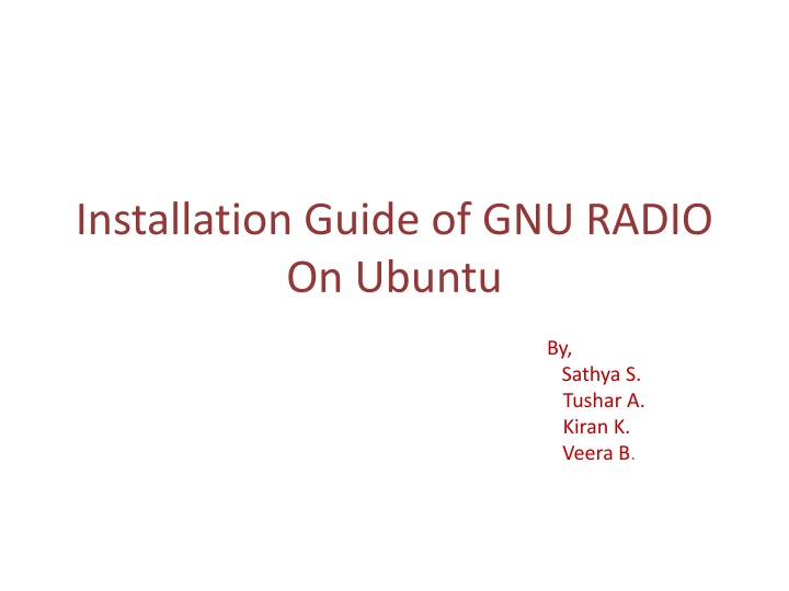 installation guide of gnu radio on ubuntu