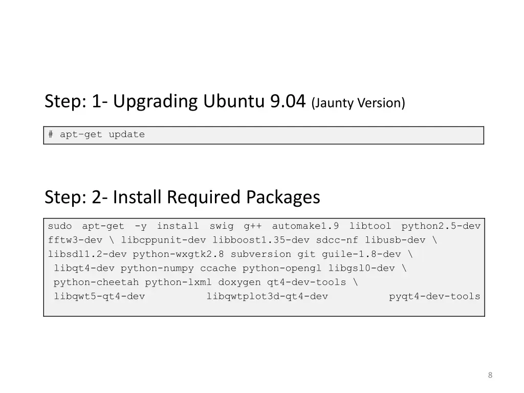 step 1 upgrading ubuntu 9 04 jaunty version