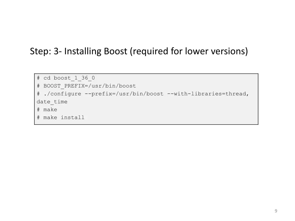 step 3 installing boost required for lower