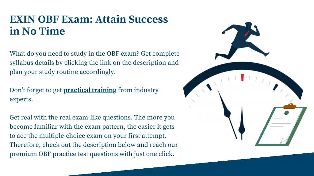 exin obf exam attain success in no time