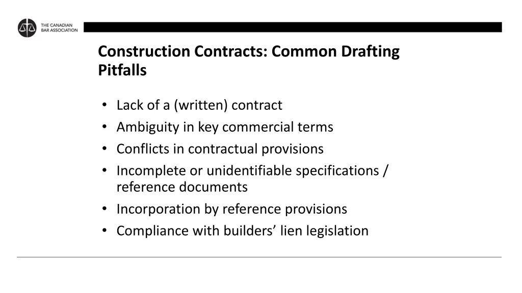 construction contracts common drafting pitfalls