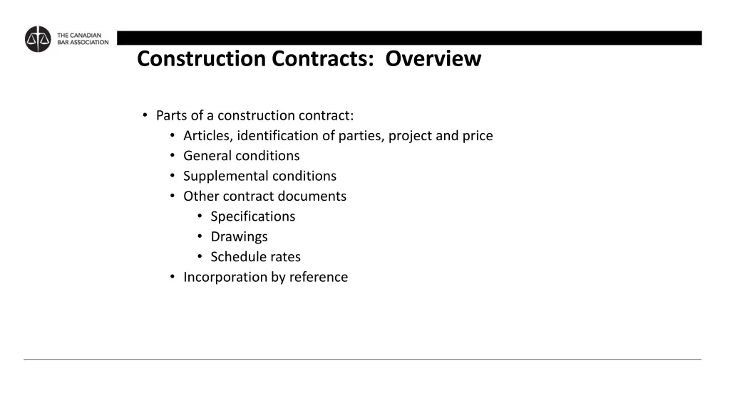 construction contracts overview