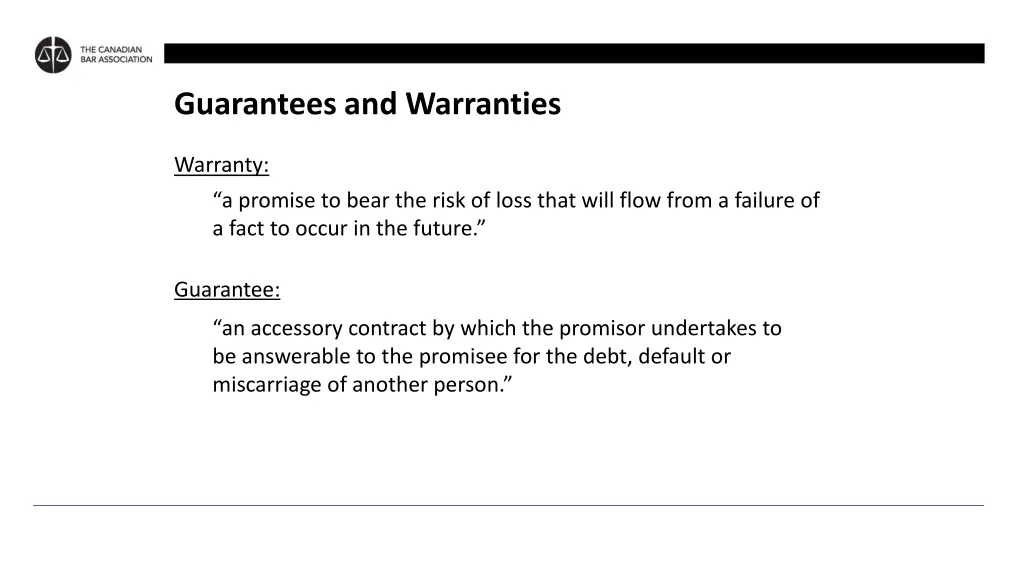 guarantees and warranties