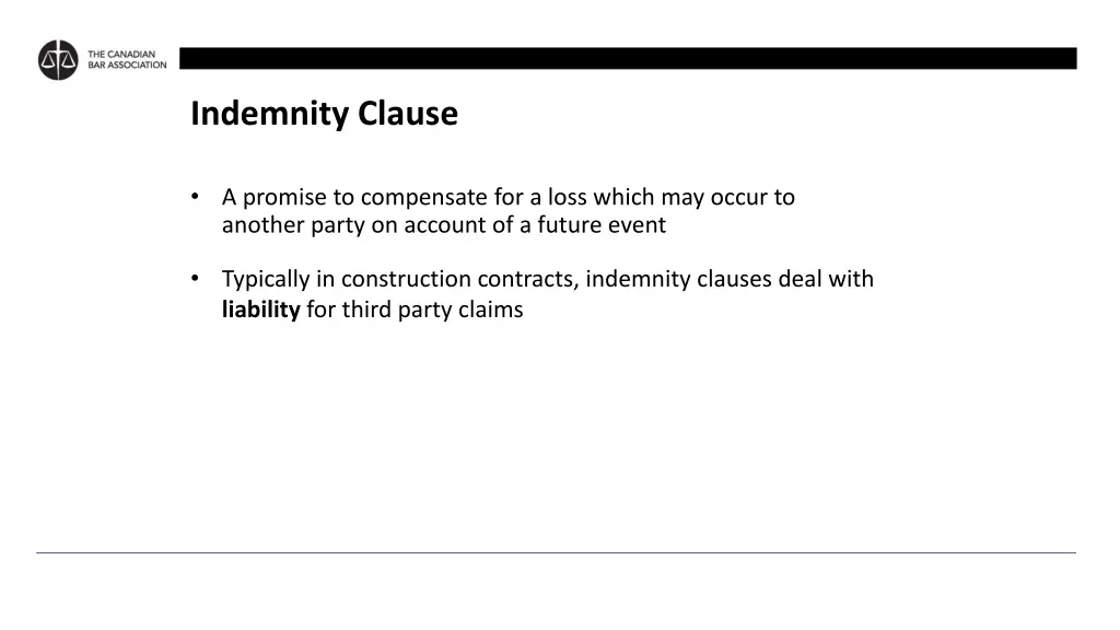 indemnity clause