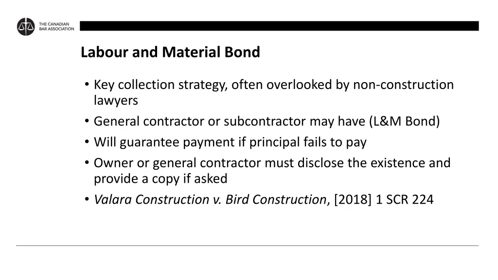 labour and material bond