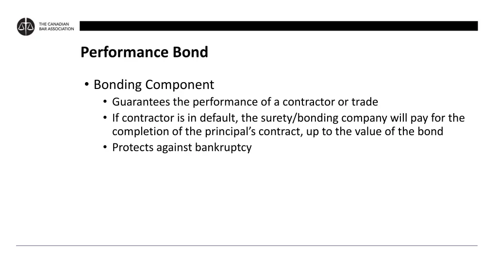 performance bond