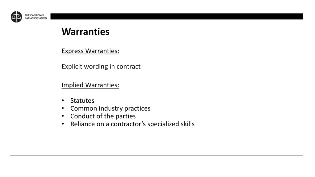 warranties