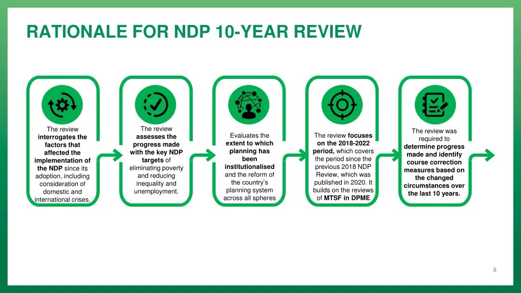 rationale for ndp 10 year review