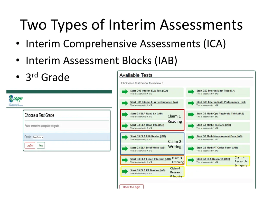 two types of interim assessments interim