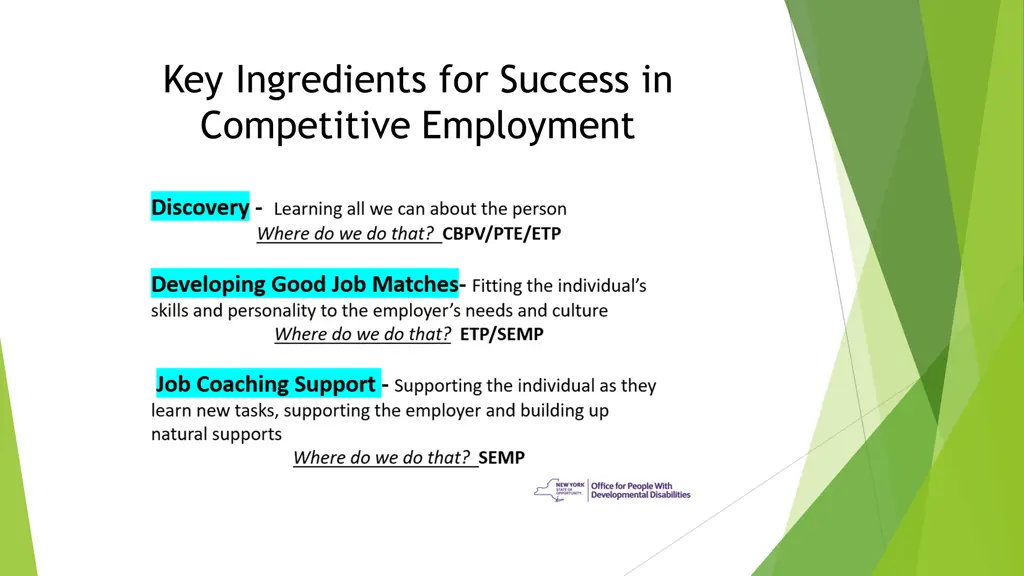 key ingredients for success in competitive