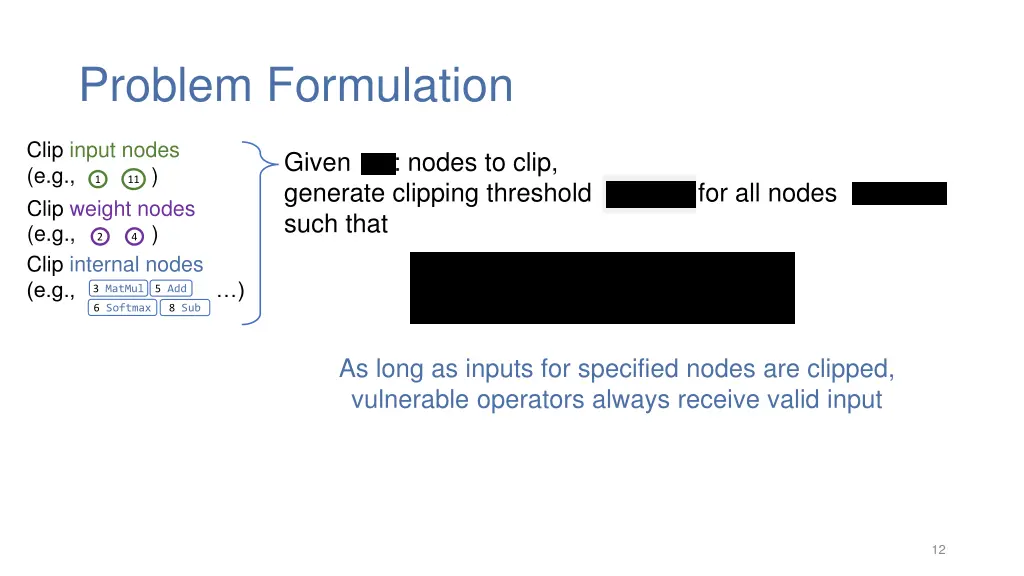 problem formulation