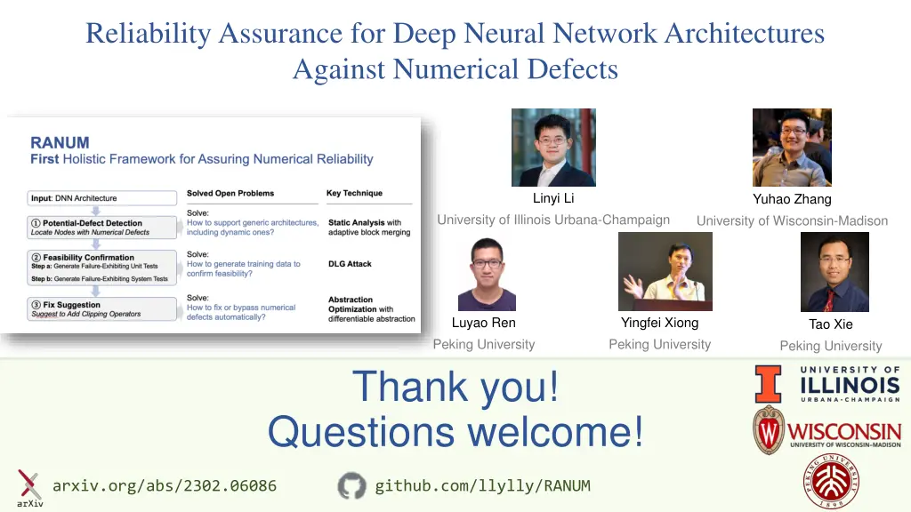 reliability assurance for deep neural network 1
