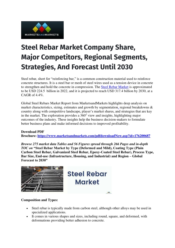 steel rebar market company share major