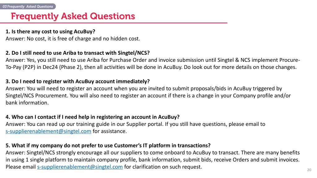 1 is there any cost to using acubuy answer