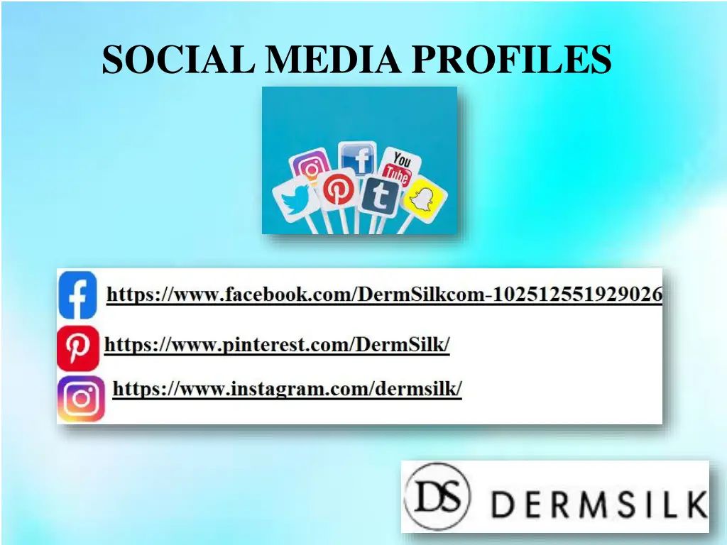 social media profiles