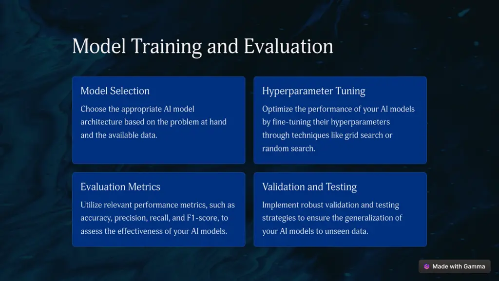 model training and evaluation