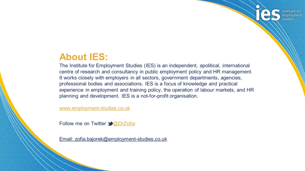 about ies the institute for employment studies