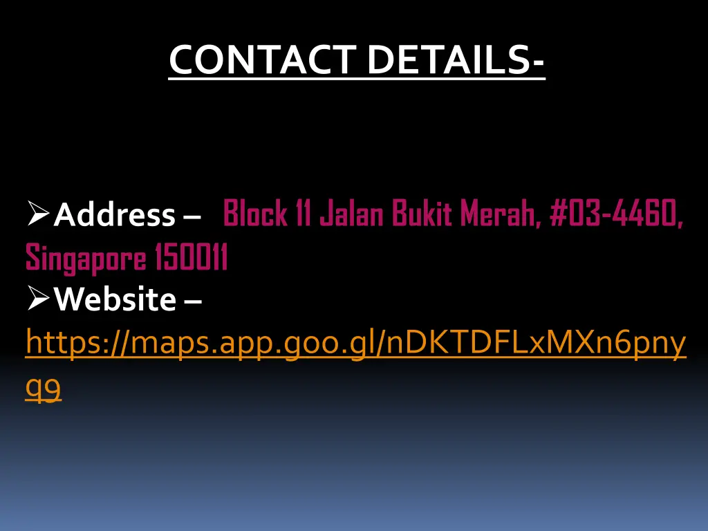 contact details