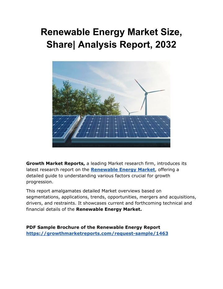 renewable energy market size share analysis