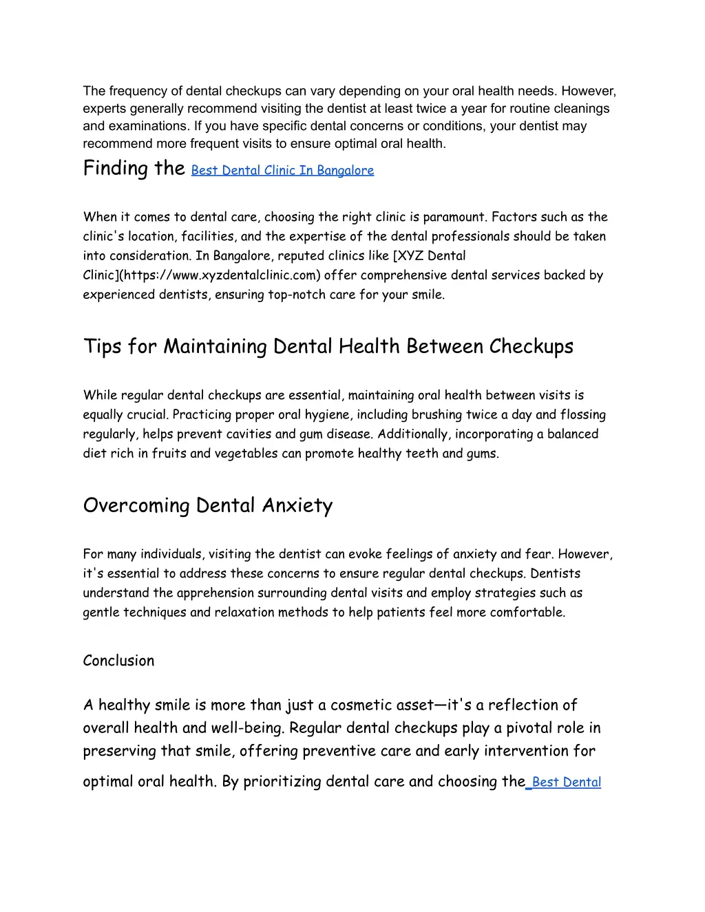 the frequency of dental checkups can vary