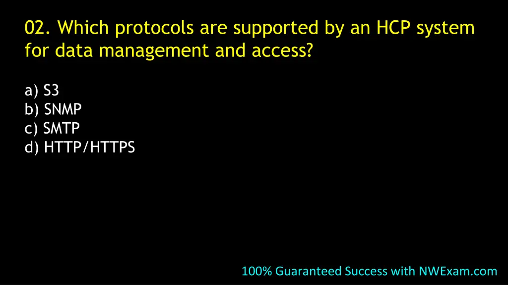 02 which protocols are supported by an hcp system