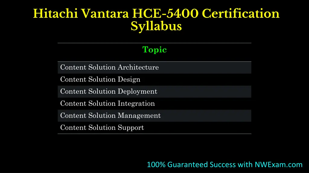 hitachi vantara hce 5400 certification syllabus