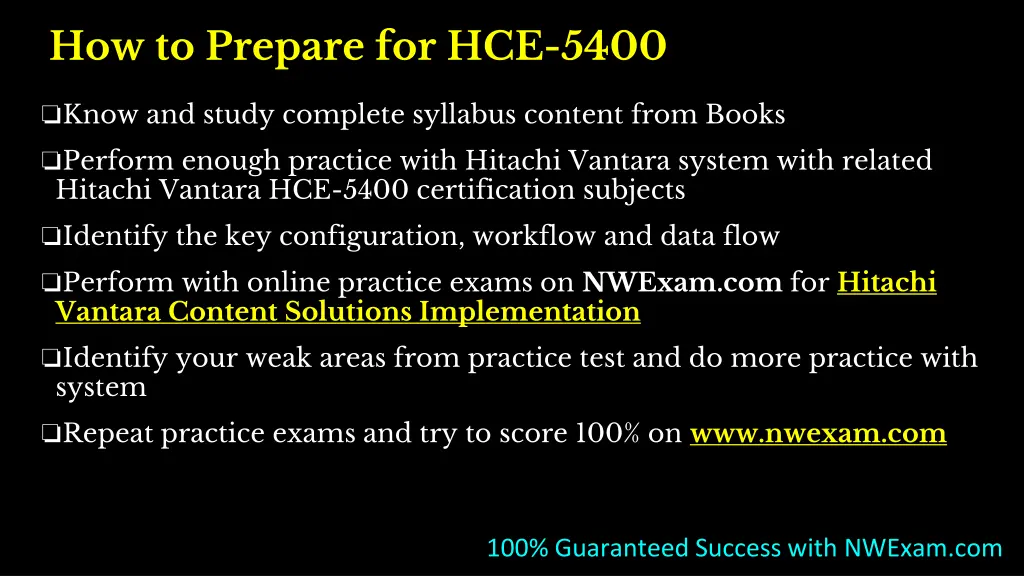 how to prepare for hce 5400