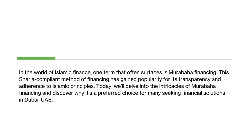 in the world of islamic finance one term that