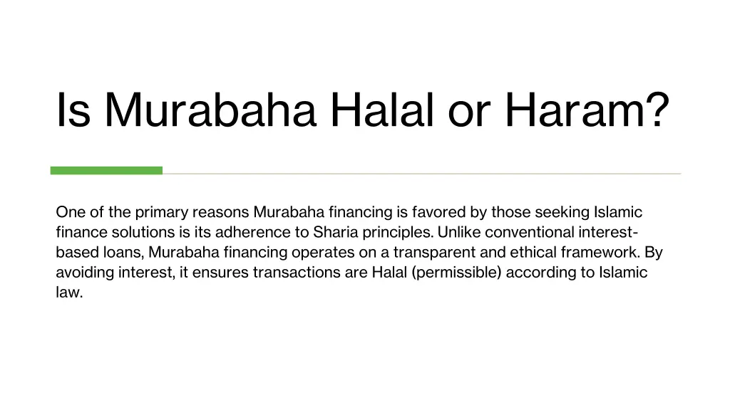 is murabaha halal or haram