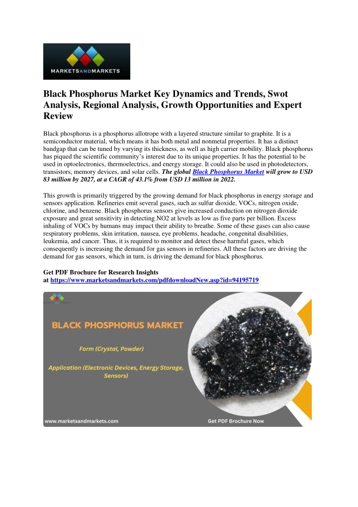 black phosphorus market key dynamics and trends